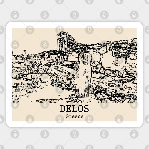 Delos - Greece Magnet by Lakeric